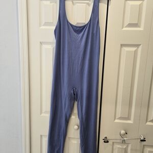 SHEIN Curve Blue V-Neck Top